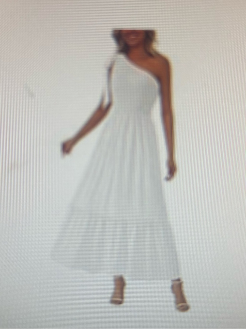 One-Shoulder White Maxi Dress